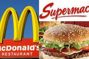 McDonald's Logosu, Supermac's logosu ve hamburger  