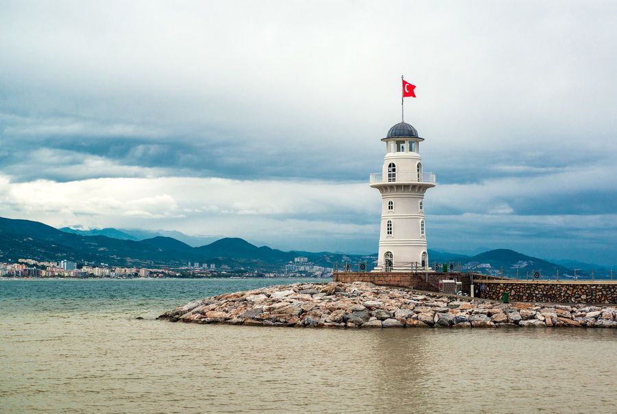Turkish Flag and Lighthouse